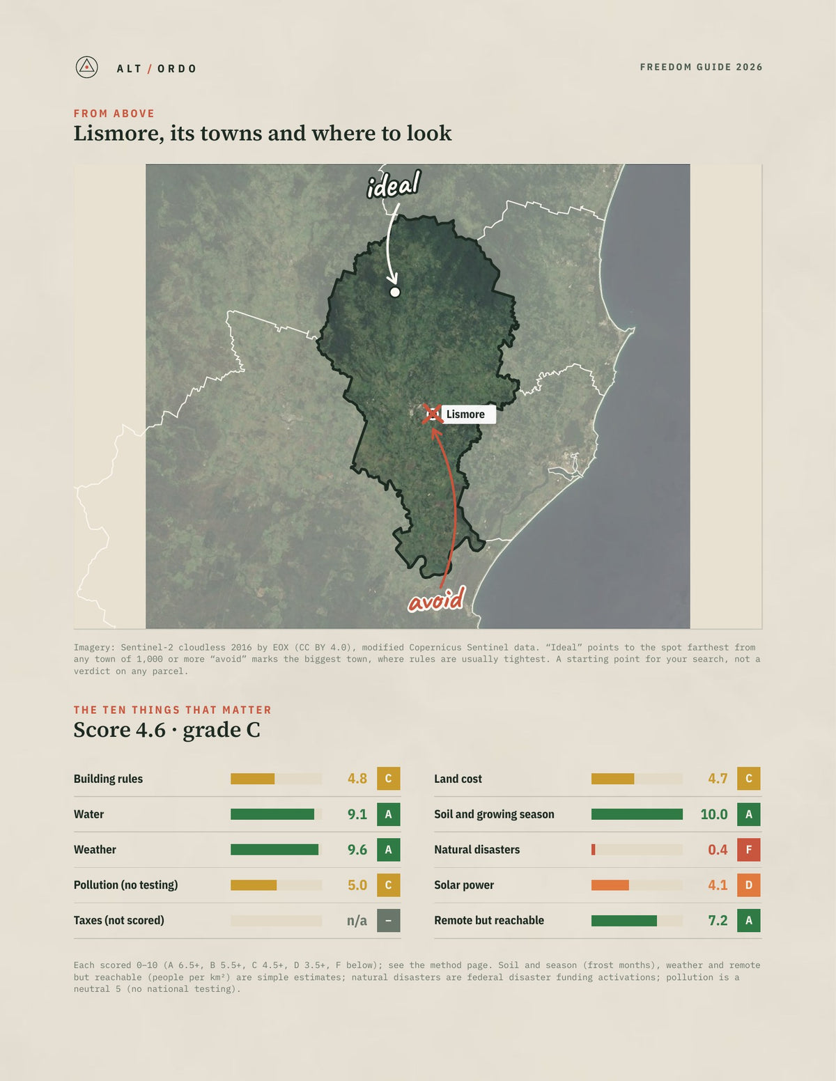 Lismore, New South Wales Off-Grid Guide 2026 from above