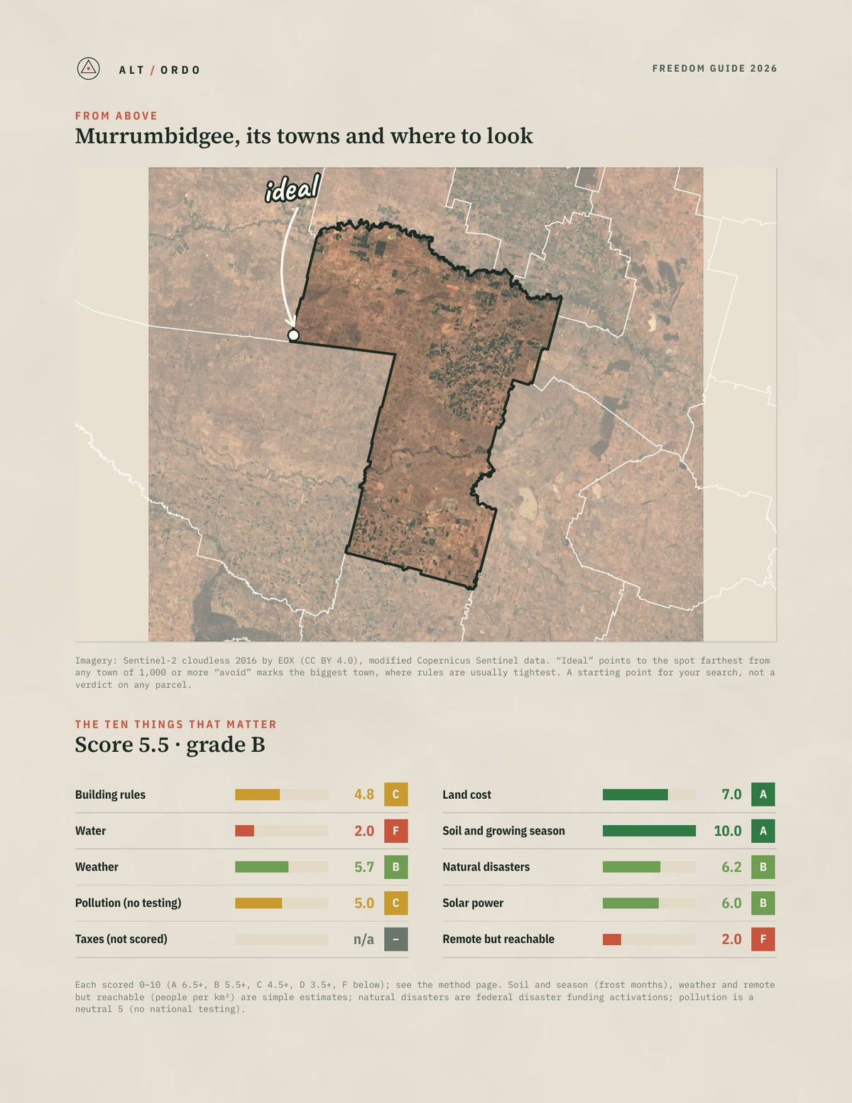 Murrumbidgee, New South Wales Off-Grid Guide 2026 from above