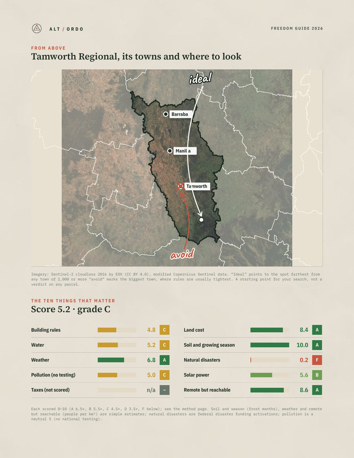 Tamworth Regional, New South Wales Off-Grid Guide 2026 from above