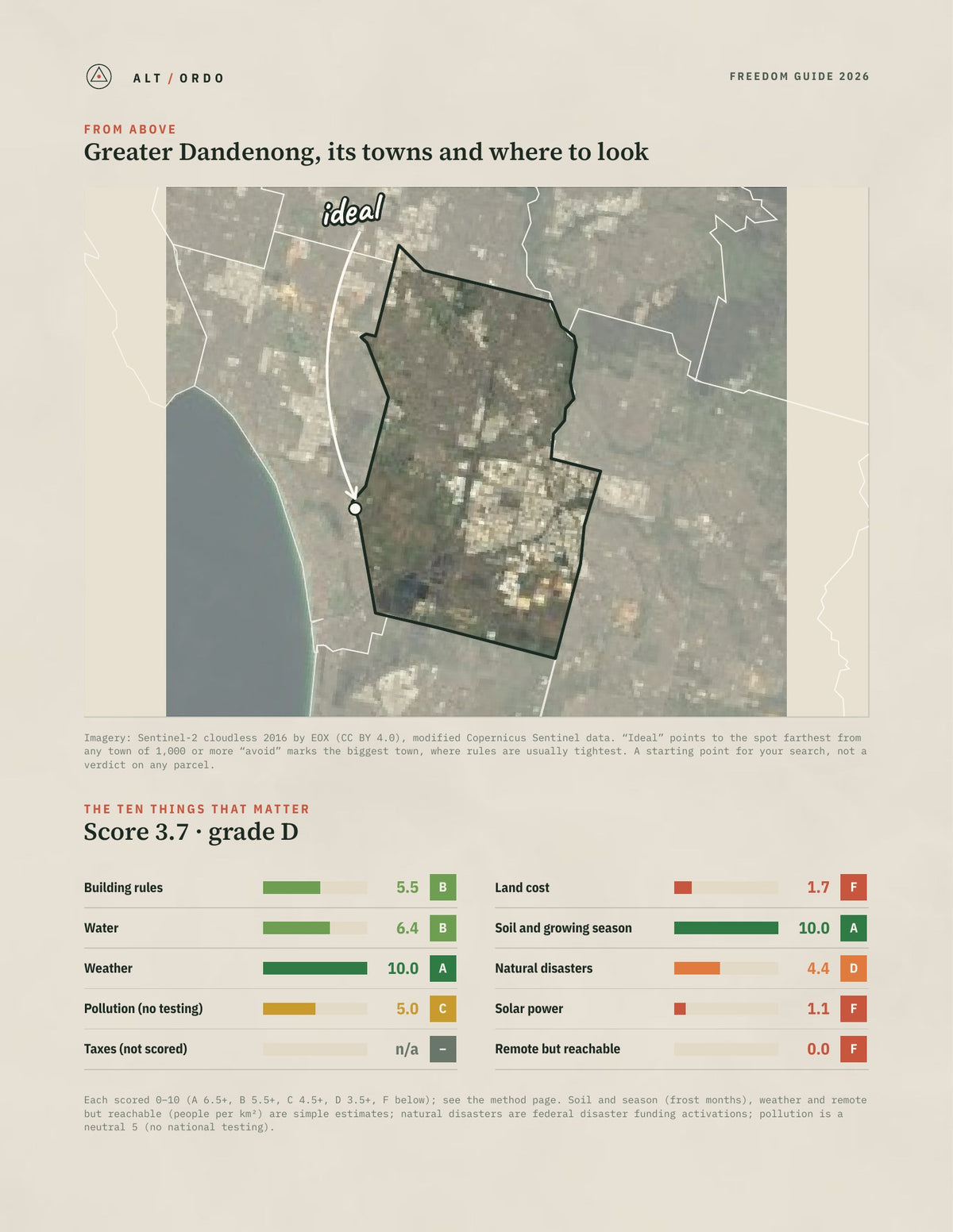 Greater Dandenong, Victoria Off-Grid Guide 2026 from above