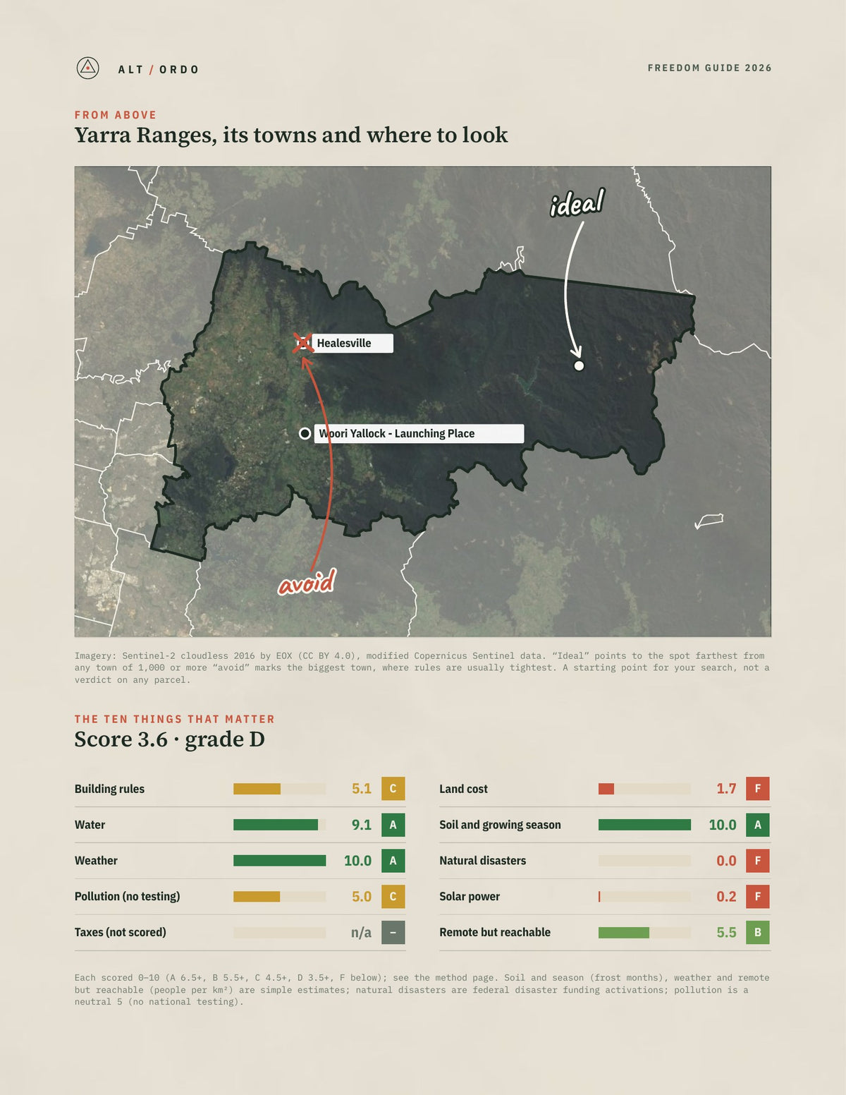 Yarra Ranges, Victoria Off-Grid Guide 2026 from above
