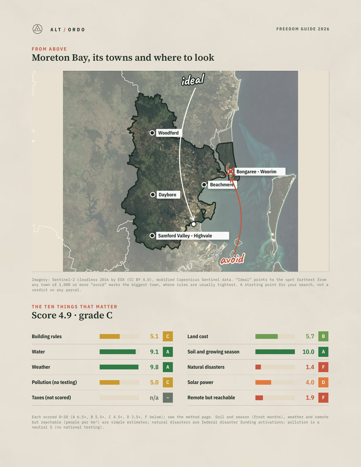 Moreton Bay, Queensland Off-Grid Guide 2026 from above