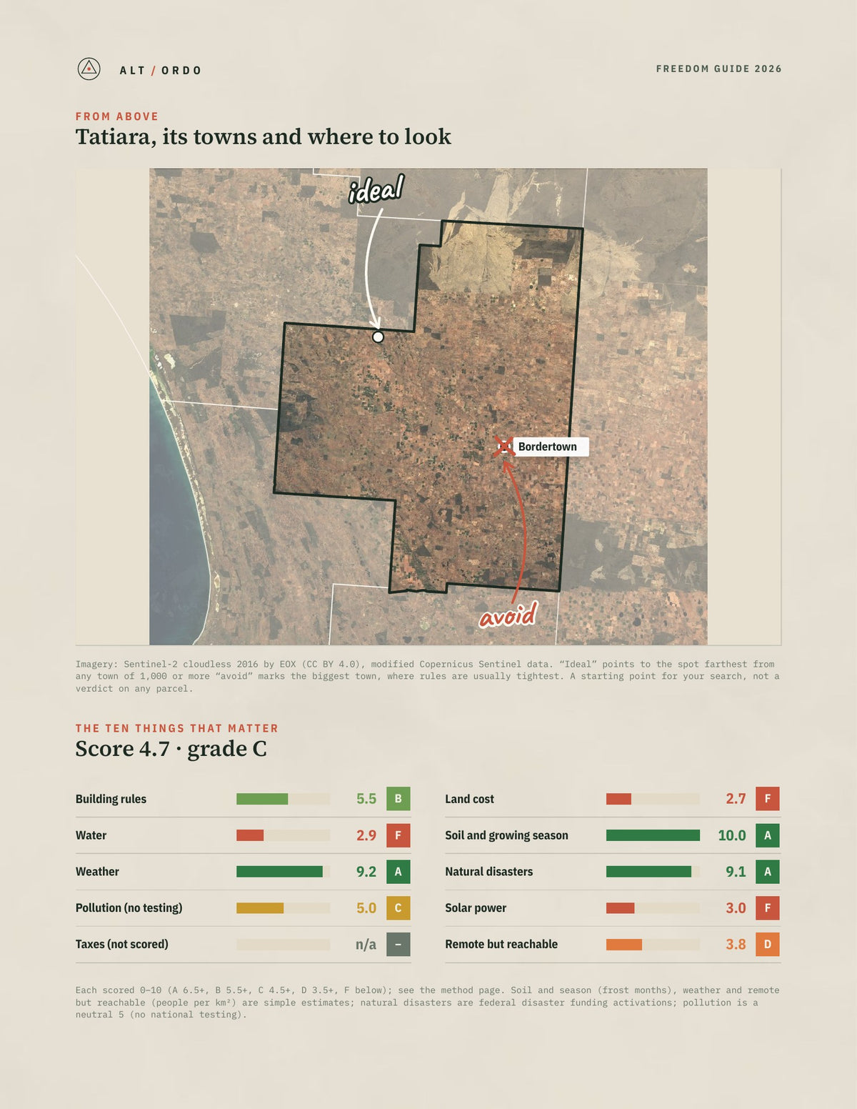 Tatiara, South Australia Off-Grid Guide 2026 from above