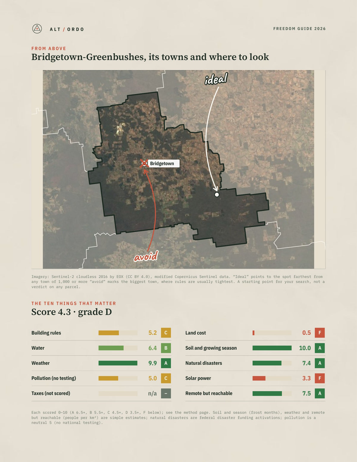 Bridgetown-Greenbushes, Western Australia Off-Grid Guide 2026 from above