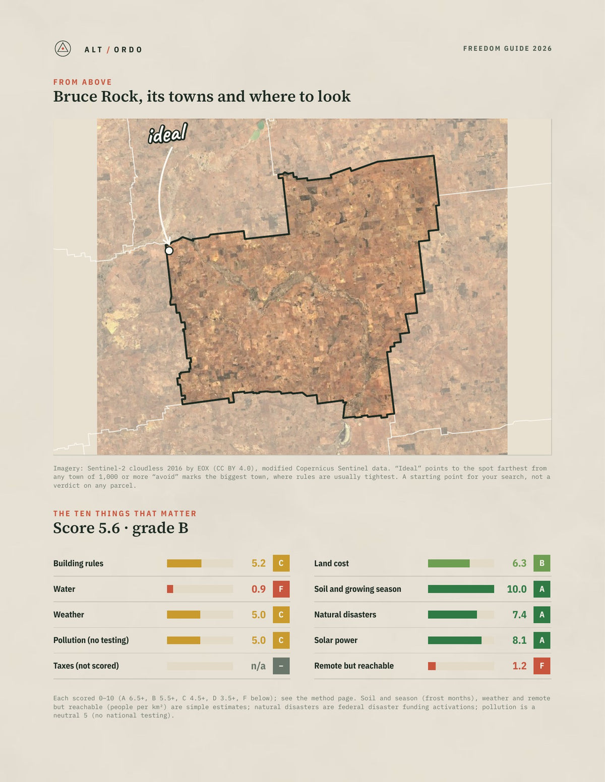 Bruce Rock, Western Australia Off-Grid Guide 2026 from above