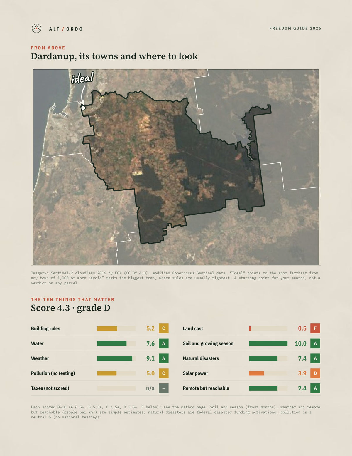 Dardanup, Western Australia Off-Grid Guide 2026 from above