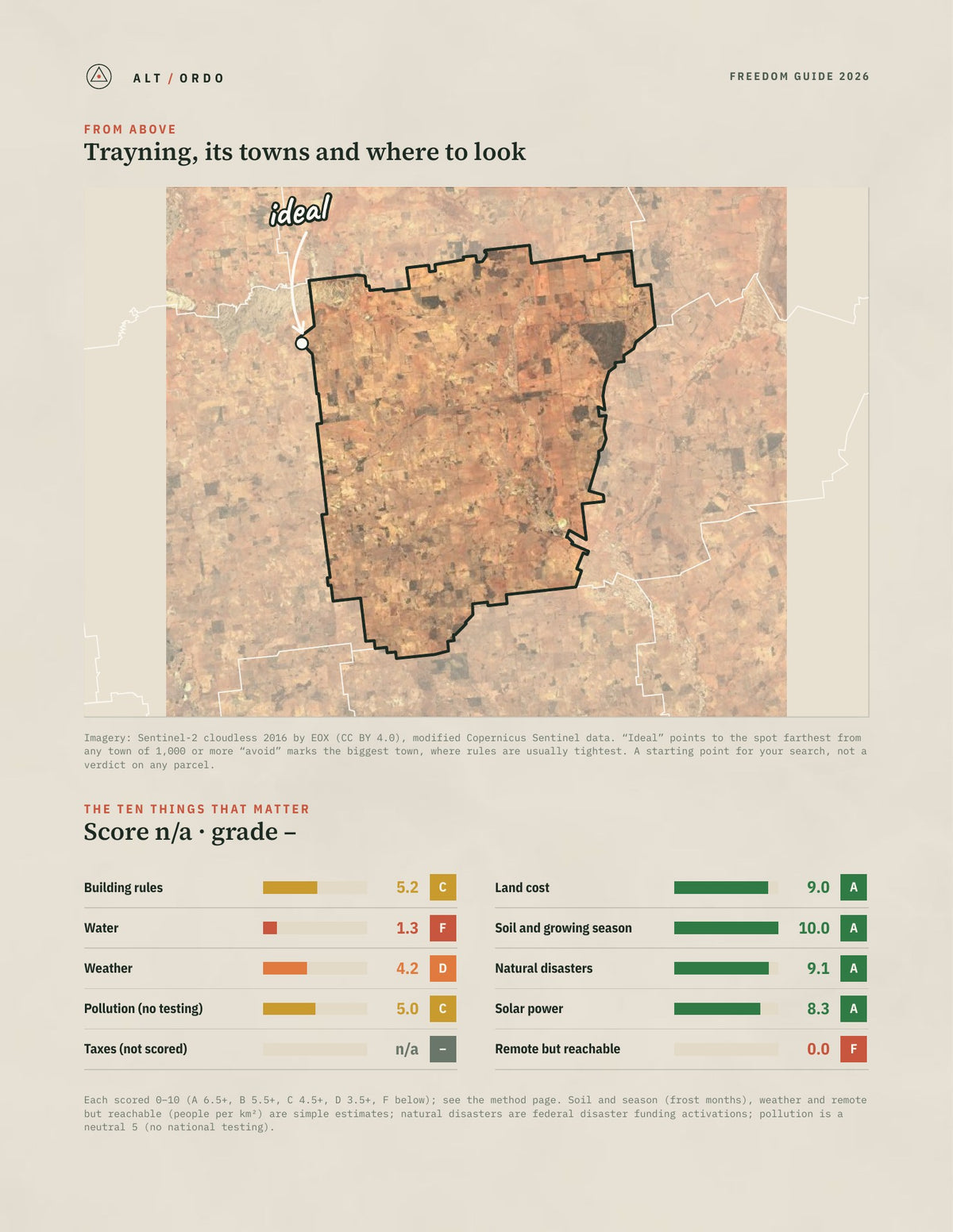 Trayning, Western Australia Off-Grid Guide 2026 from above
