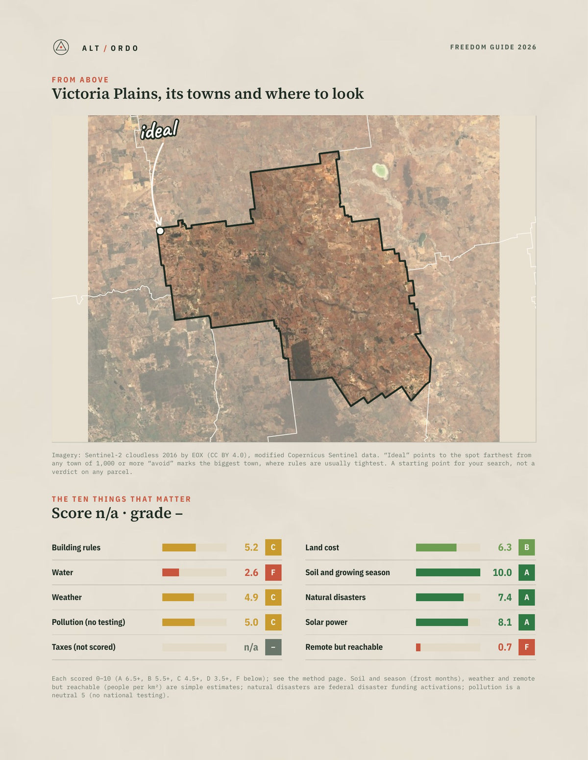 Victoria Plains, Western Australia Off-Grid Guide 2026 from above
