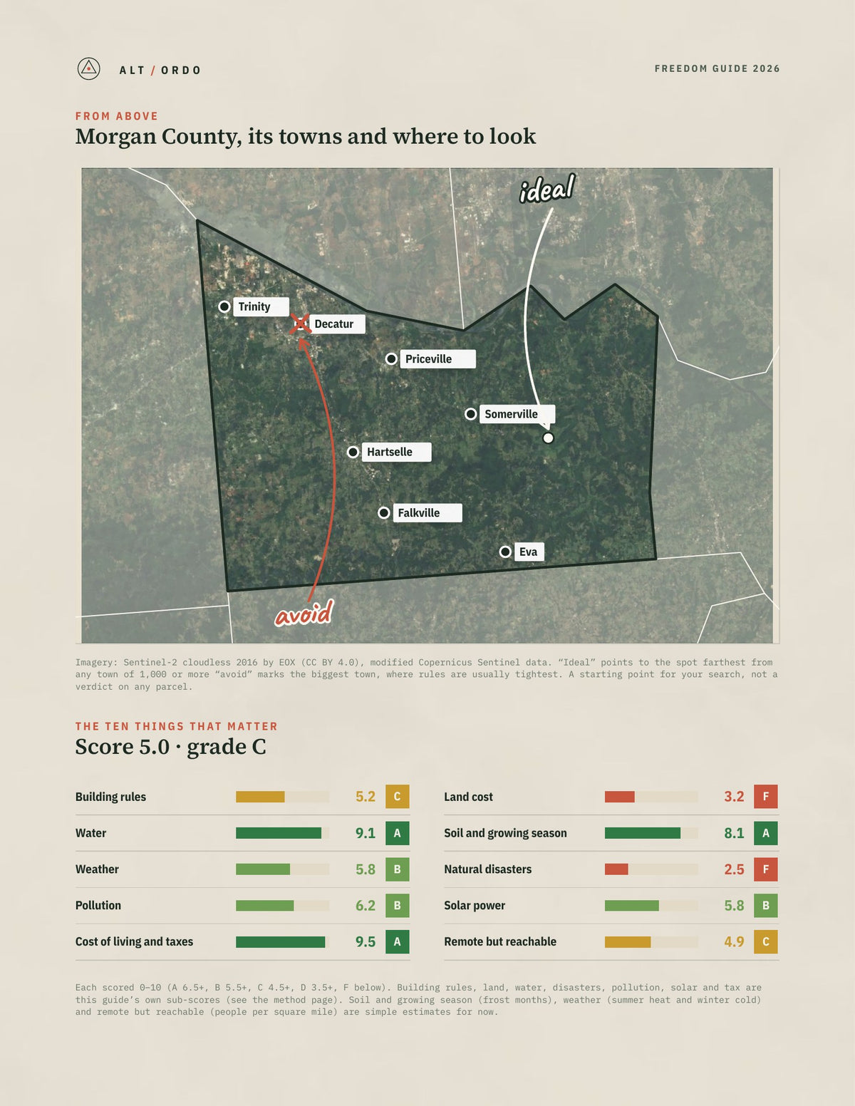 Morgan County, Alabama Off-Grid Guide 2026 from above