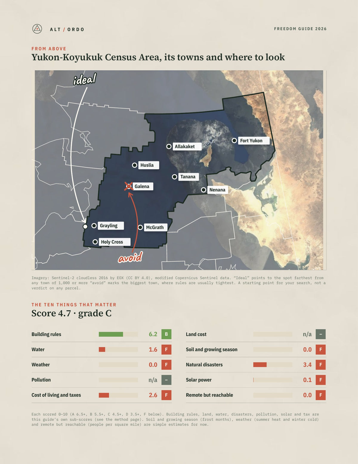Yukon-Koyukuk Census Area, Alaska Off-Grid Guide 2026 from above