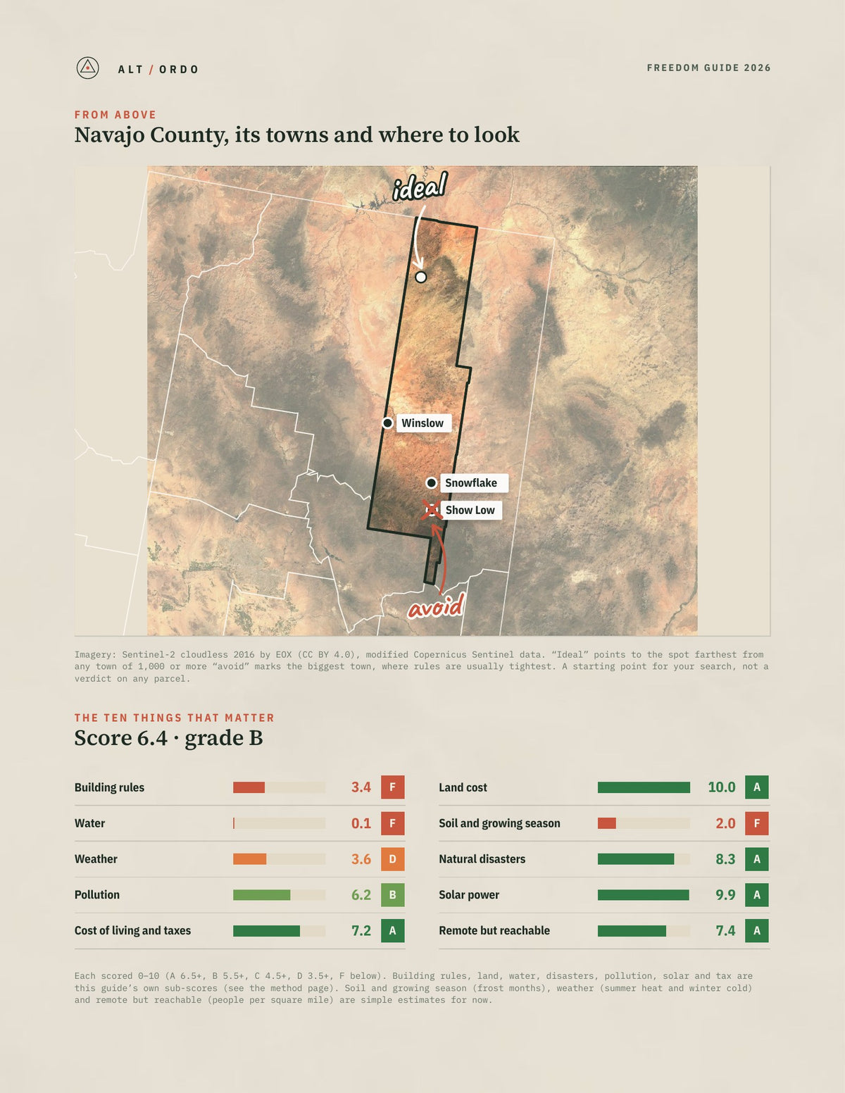 Navajo County, Arizona Off-Grid Guide 2026 from above
