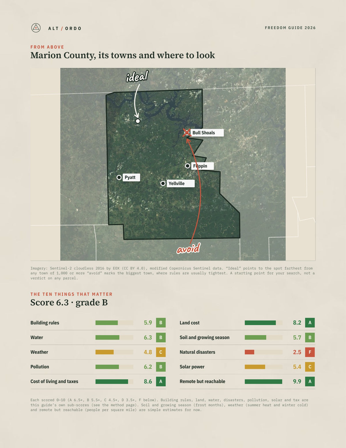 Marion County, Arkansas Off-Grid Guide 2026 from above