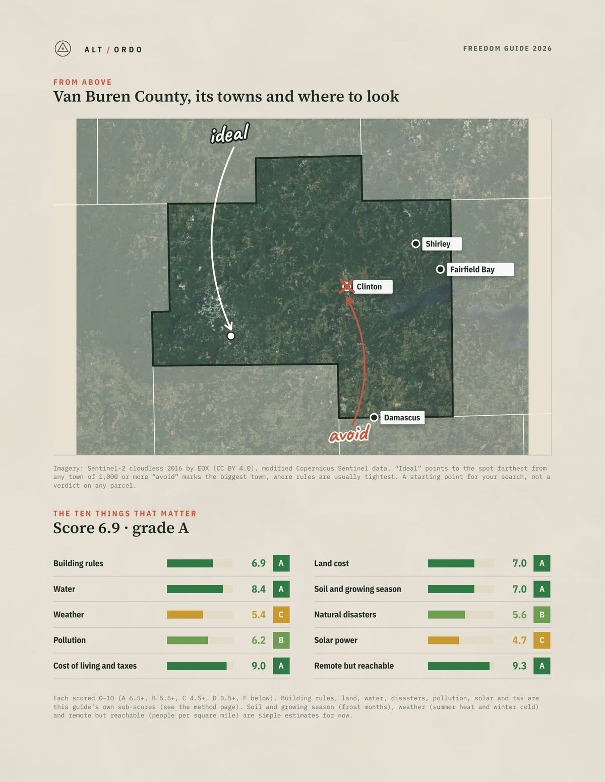 Van Buren County, Arkansas Off-Grid Guide 2026 from above