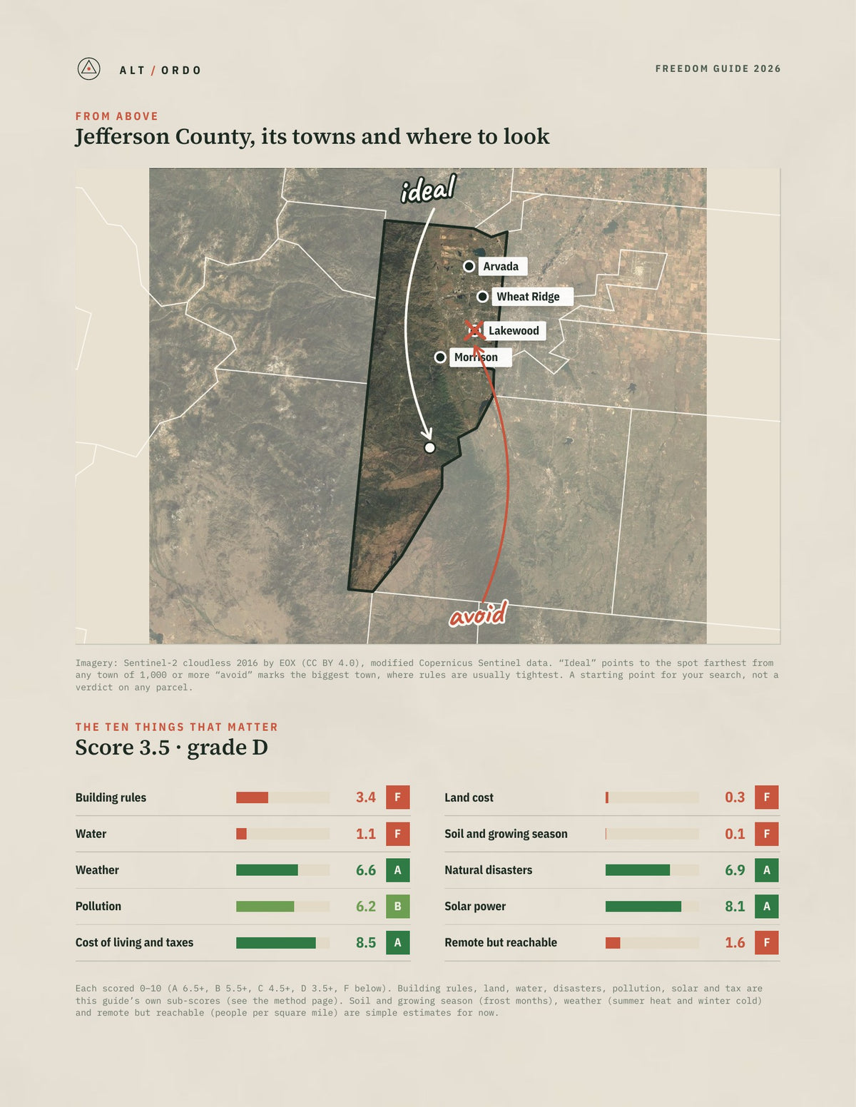 Jefferson County, Colorado Off-Grid Guide 2026 from above