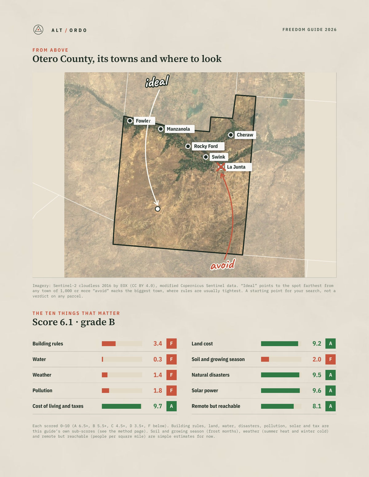 Otero County, Colorado Off-Grid Guide 2026 from above