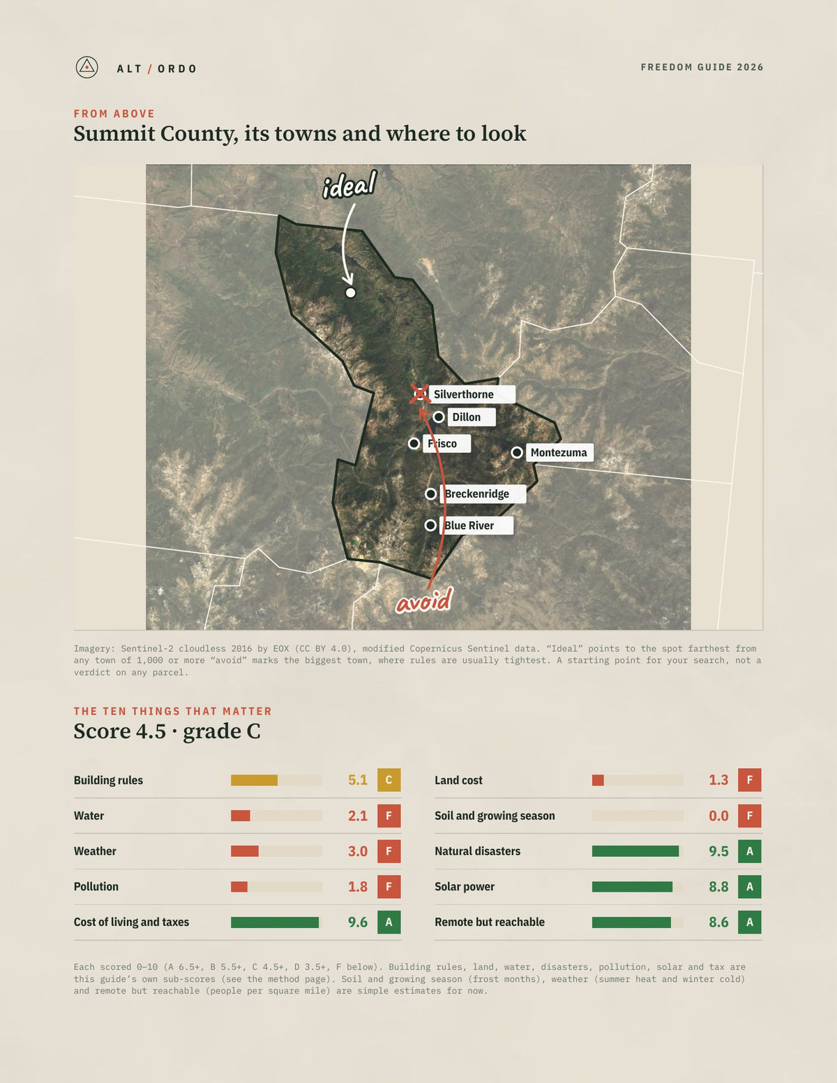 Summit County, Colorado Off-Grid Guide 2026 from above