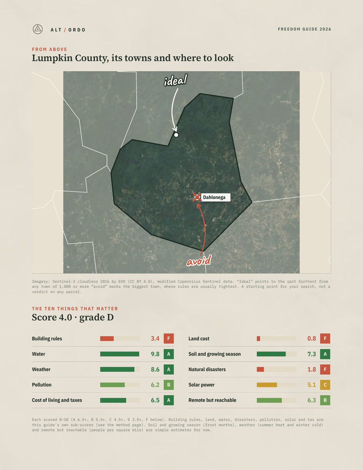 Lumpkin County, Georgia Off-Grid Guide 2026 from above