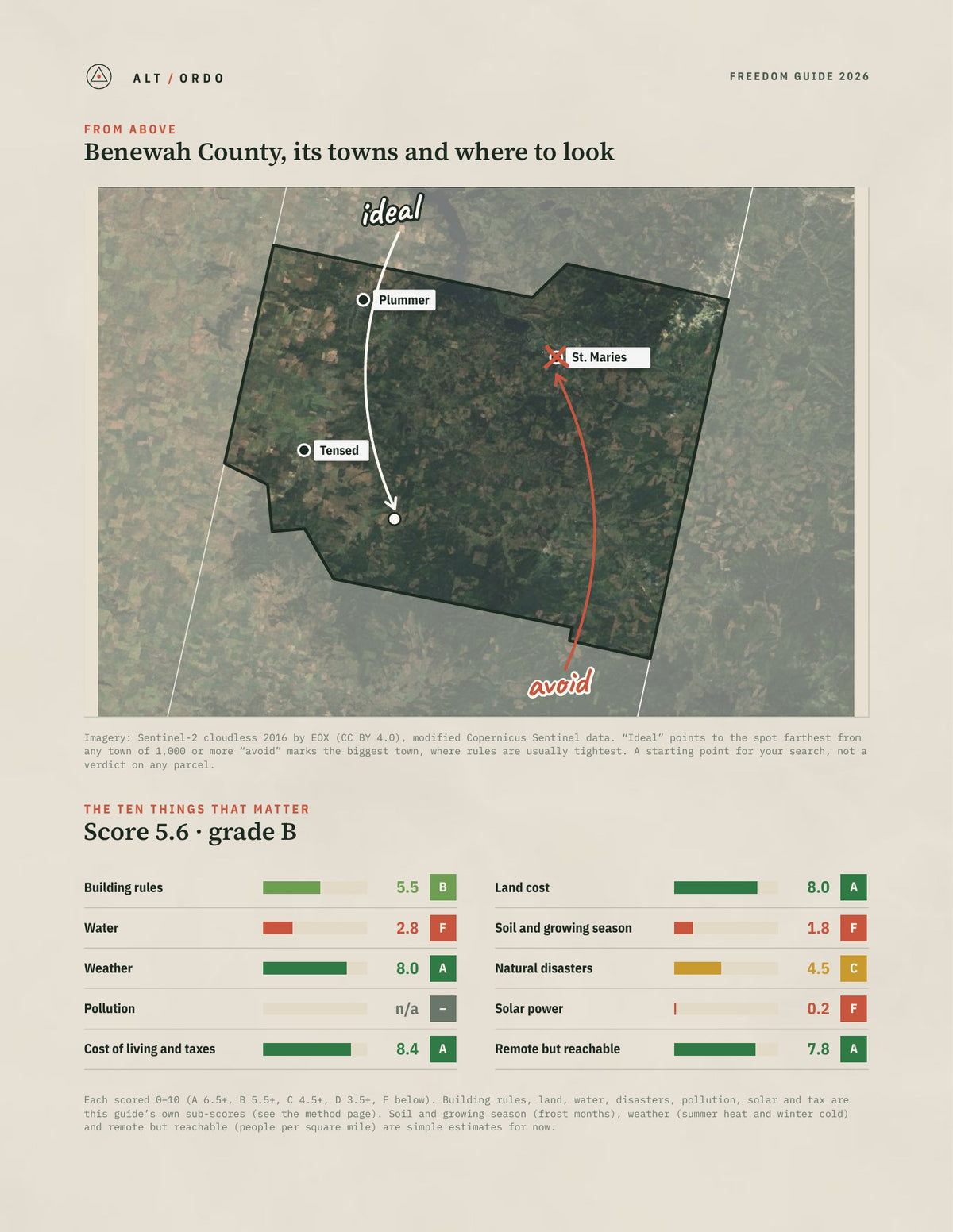 Benewah County, Idaho Off-Grid Guide 2026 from above