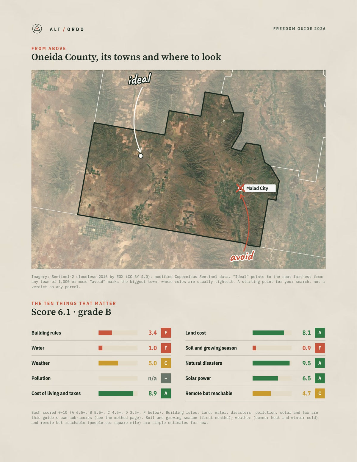 Oneida County, Idaho Off-Grid Guide 2026 from above