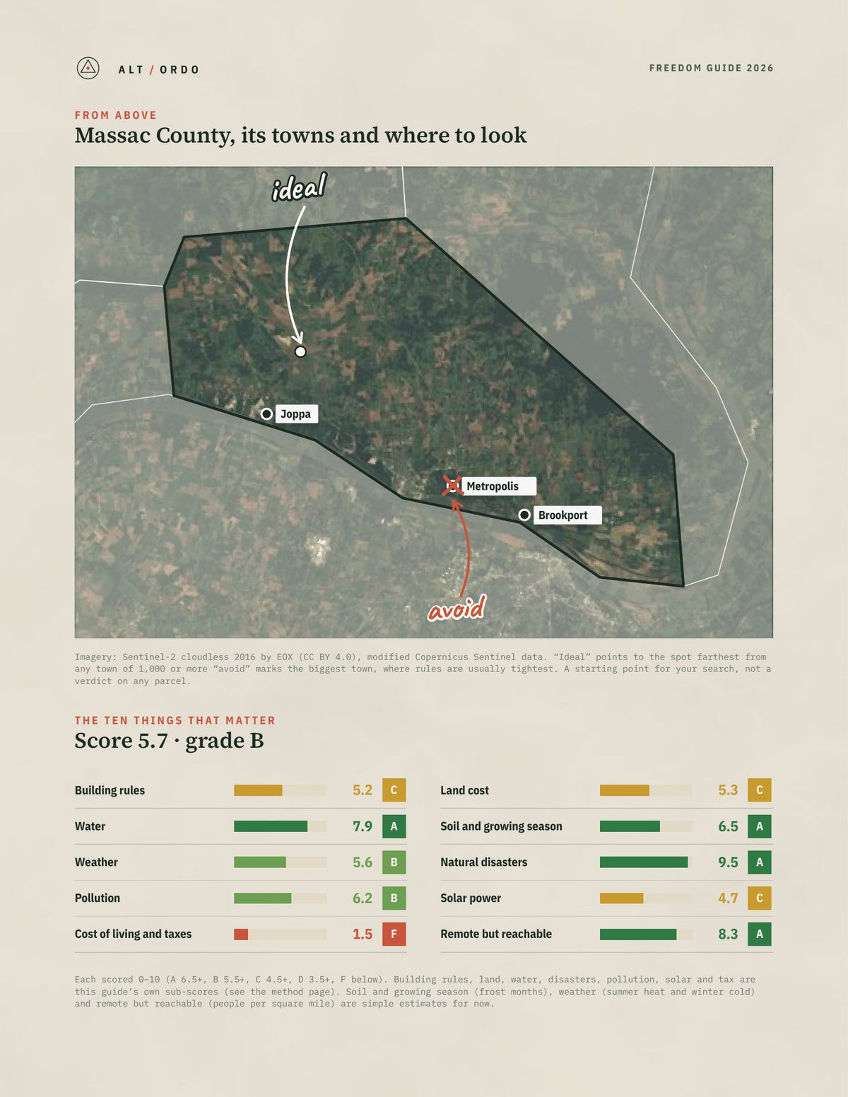 Massac County, Illinois Off-Grid Guide 2026 from above