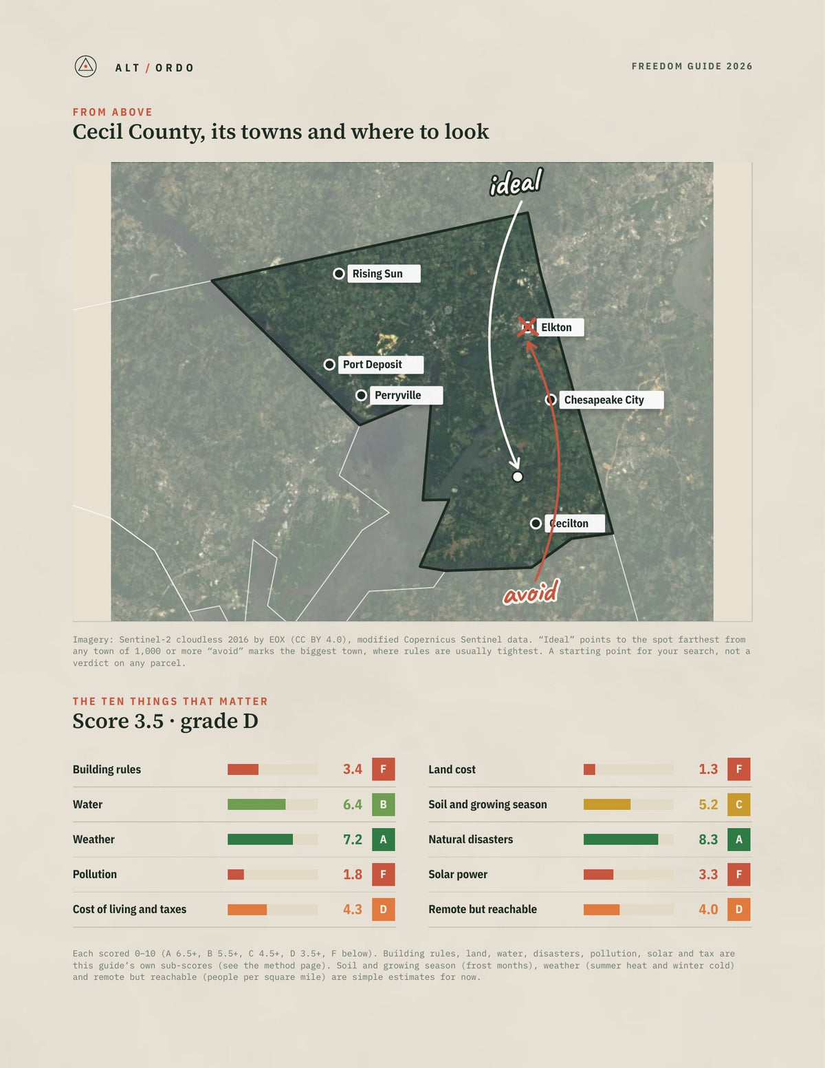 Cecil County, Maryland Off-Grid Guide 2026 from above