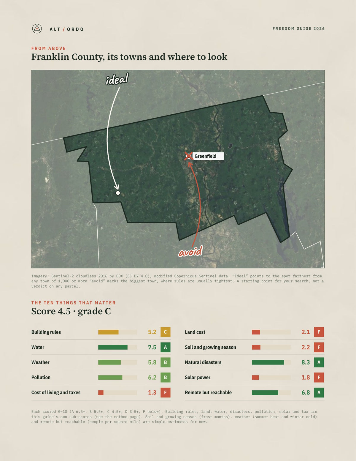 Franklin County, Massachusetts Off-Grid Guide 2026 from above