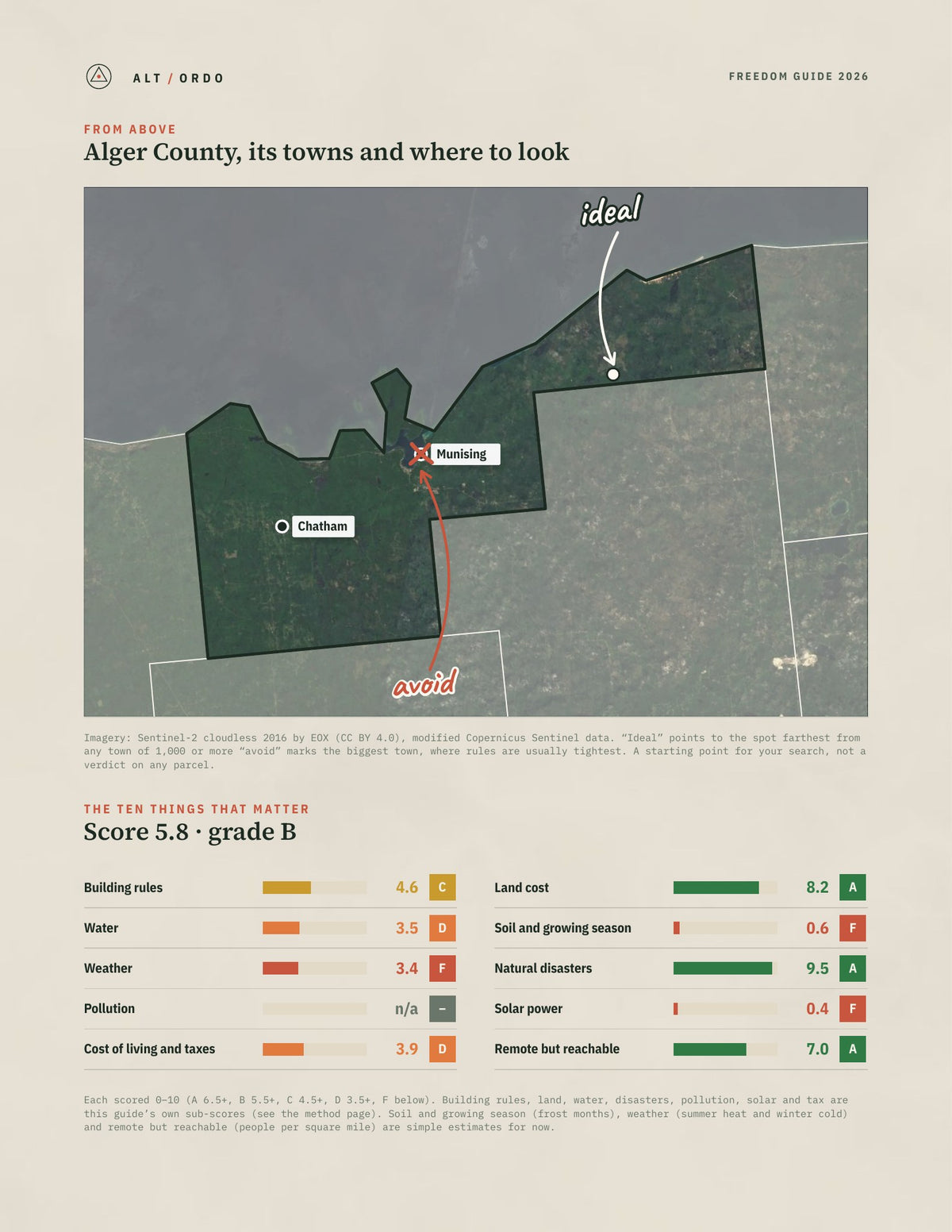 Alger County, Michigan Off-Grid Guide 2026 from above