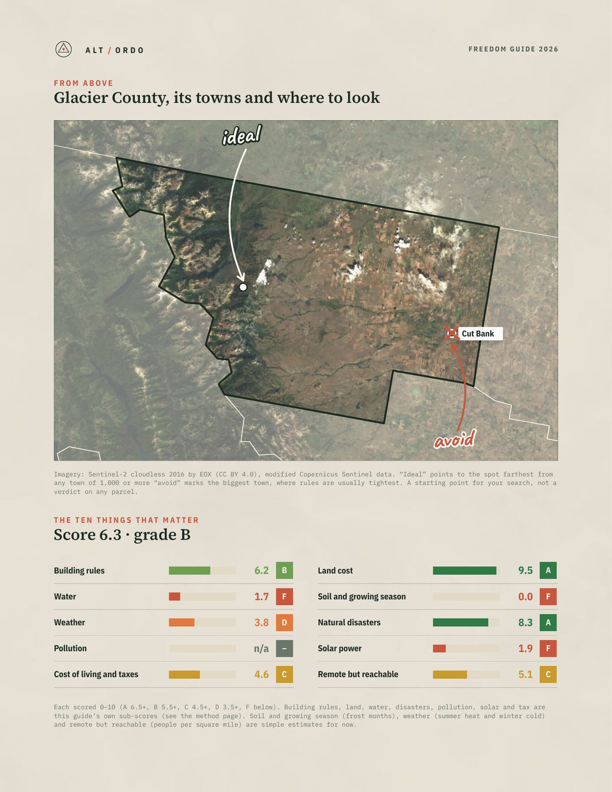 Glacier County, Montana Off-Grid Guide 2026 from above