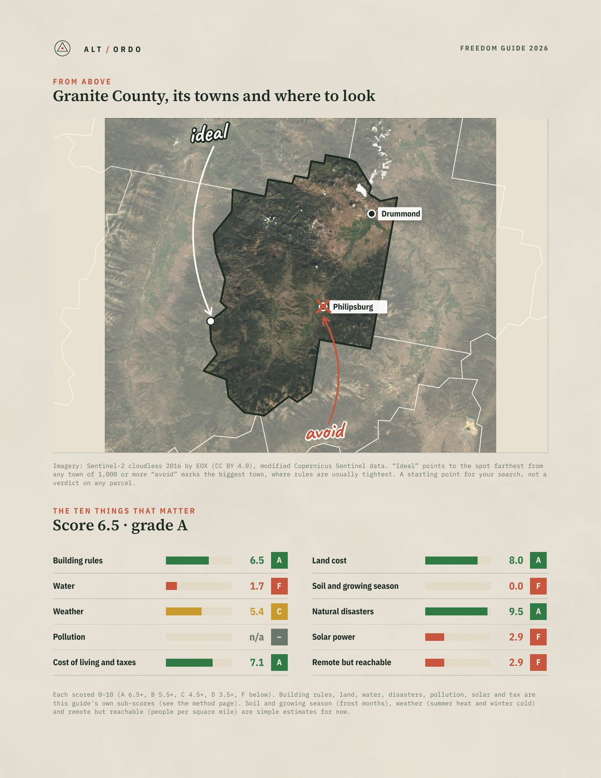 Granite County, Montana Off-Grid Guide 2026 from above