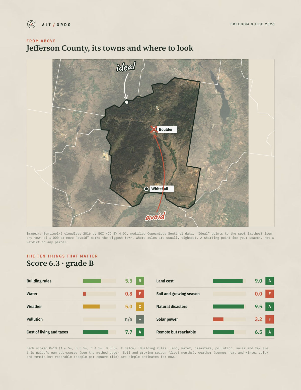 Jefferson County, Montana Off-Grid Guide 2026 from above