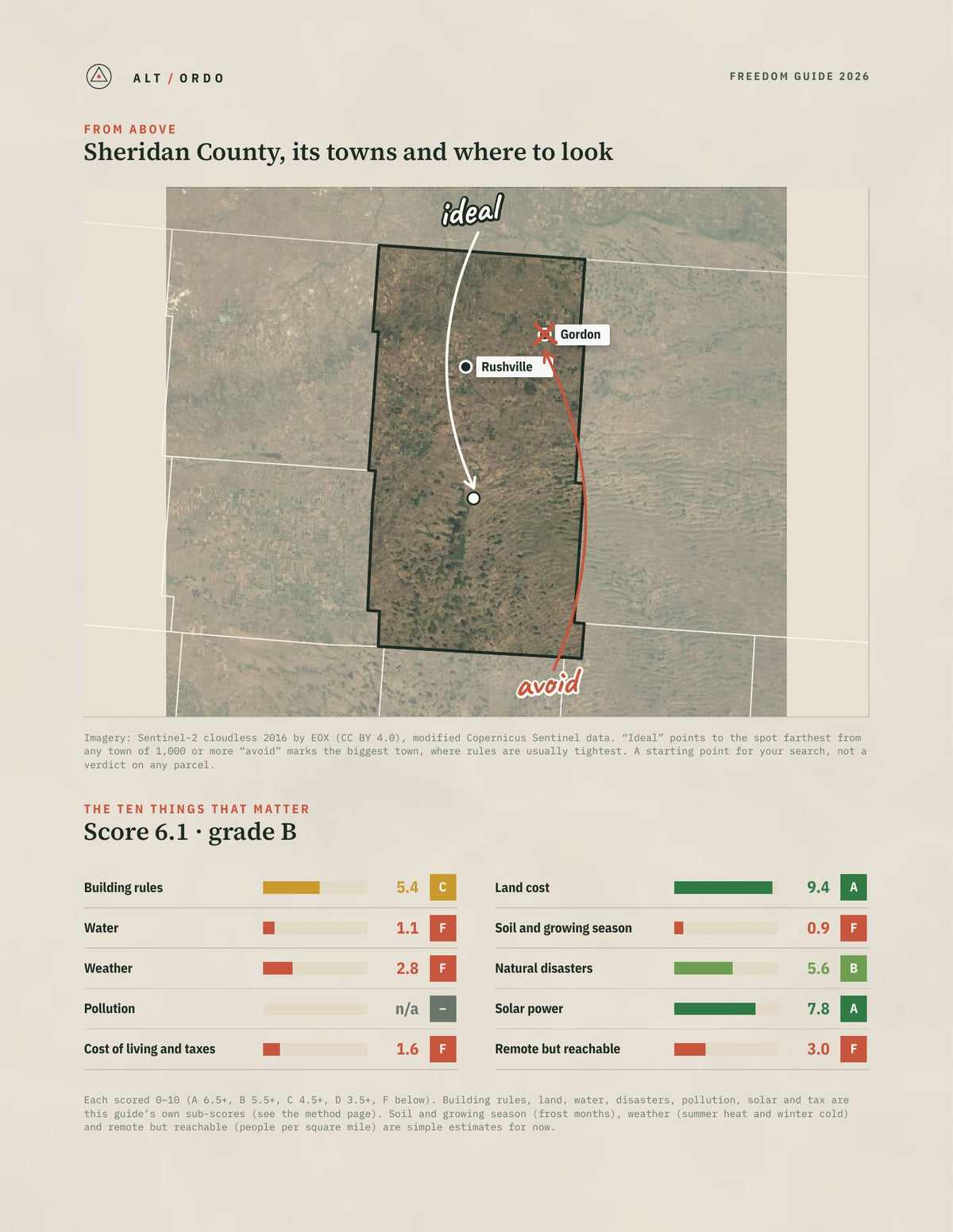 Sheridan County, Nebraska Off-Grid Guide 2026 from above