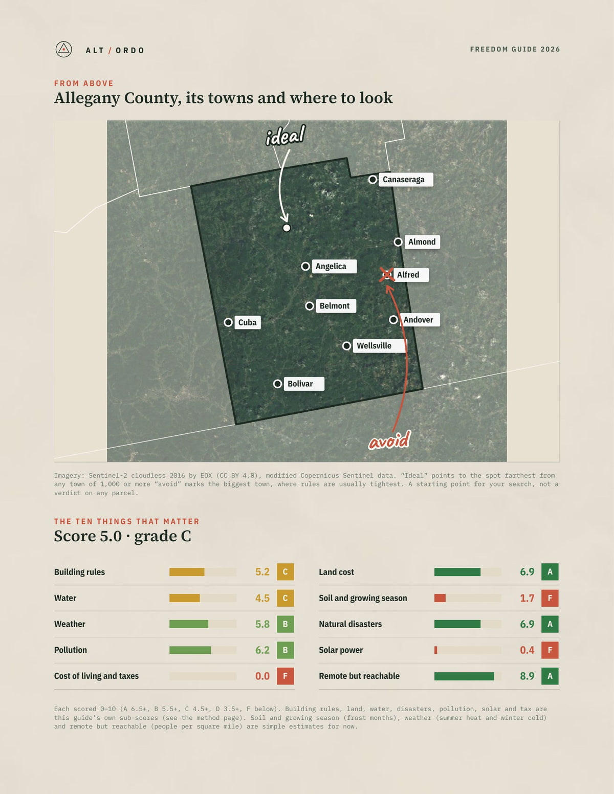 Allegany County, New York Off-Grid Guide 2026 from above