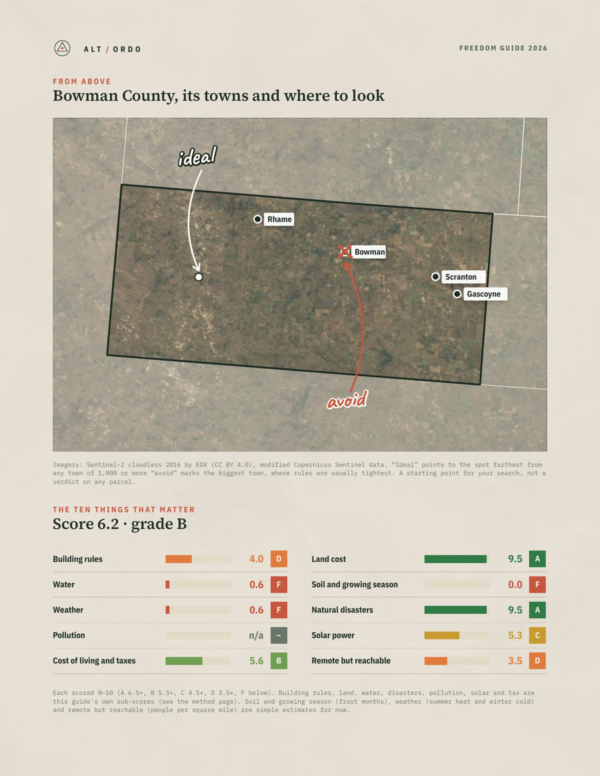 Bowman County, North Dakota Off-Grid Guide 2026 from above