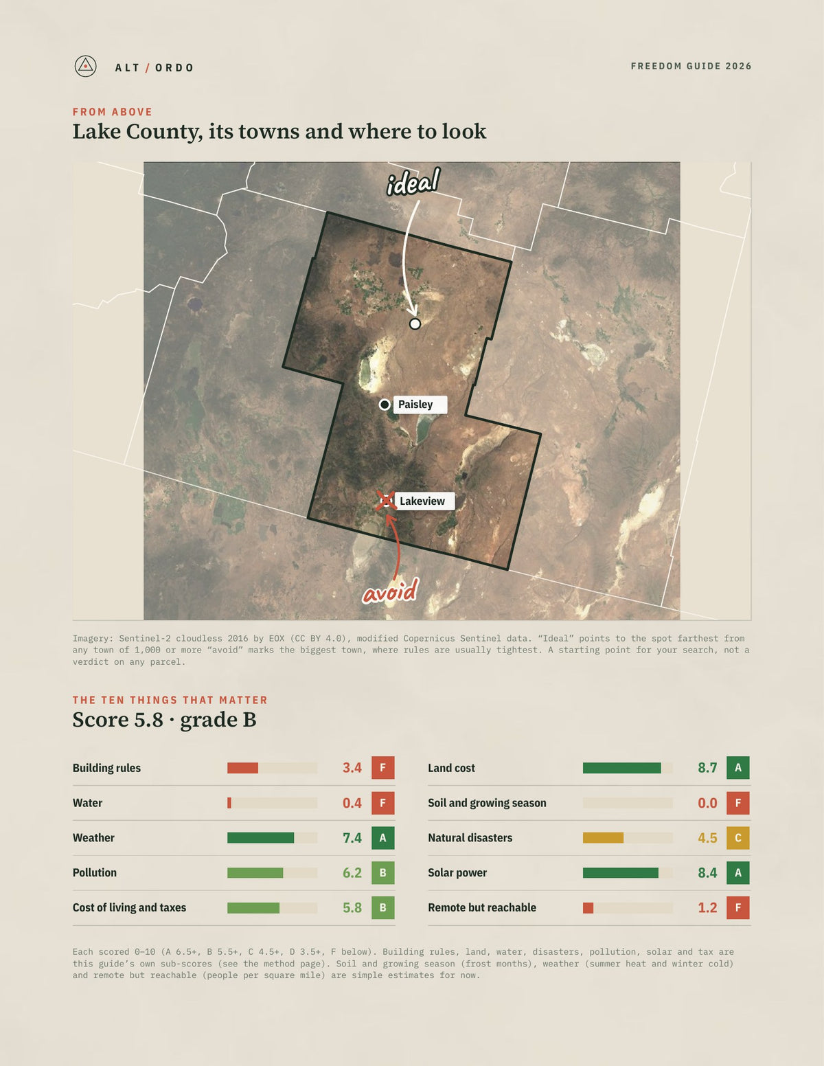 Lake County, Oregon Off-Grid Guide 2026 from above