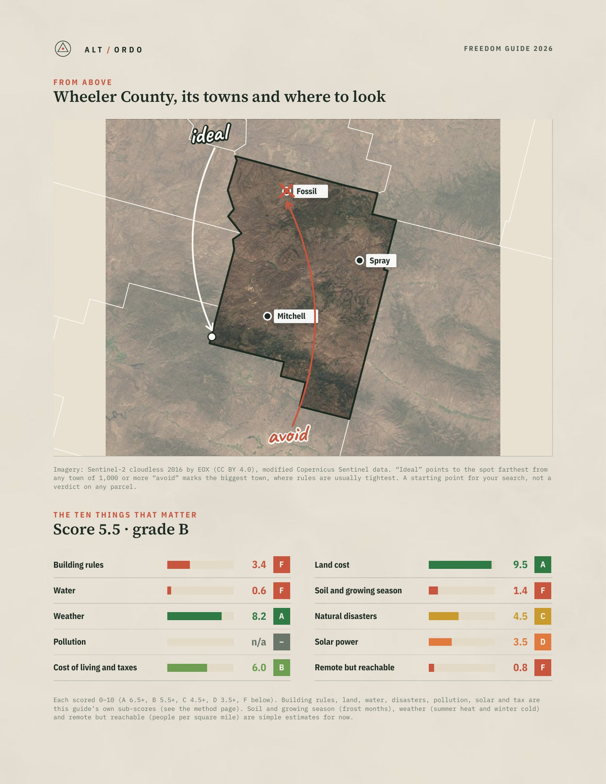 Wheeler County, Oregon Off-Grid Guide 2026 from above