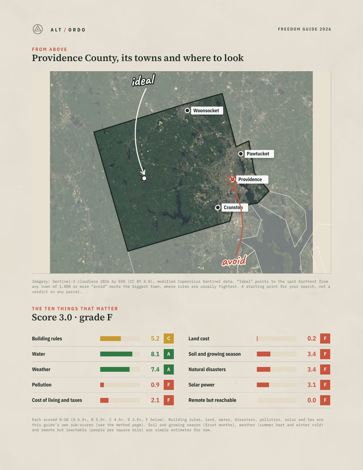 Providence County, Rhode Island Off-Grid Guide 2026 from above
