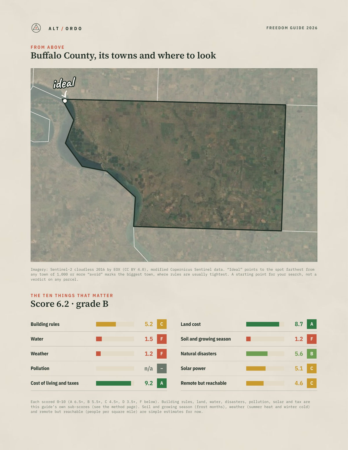 Buffalo County, South Dakota Off-Grid Guide 2026 from above
