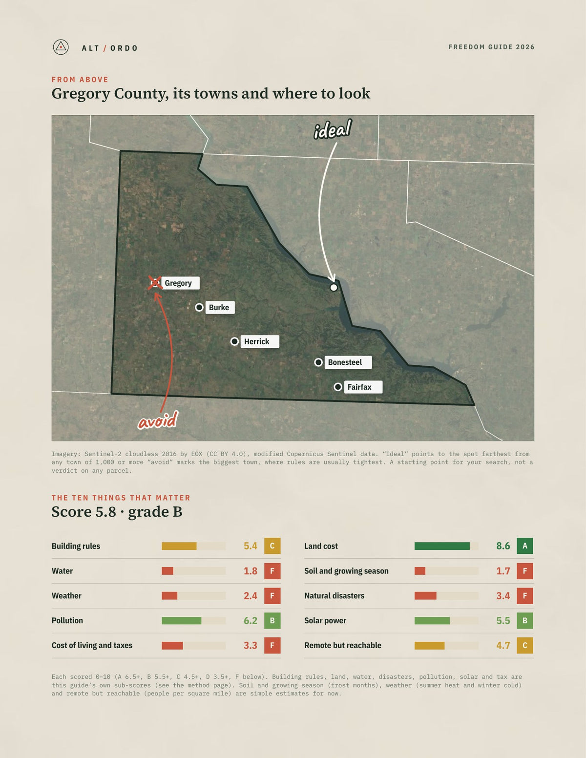 Gregory County, South Dakota Off-Grid Guide 2026 from above