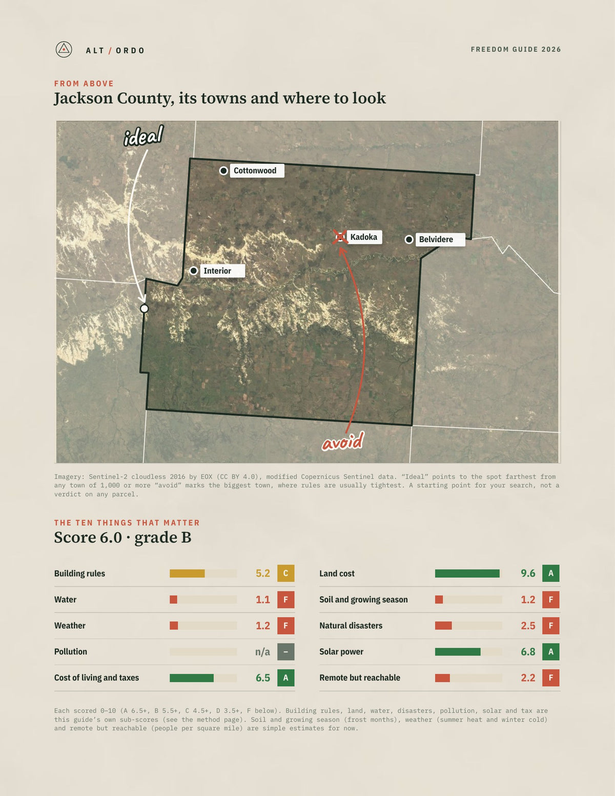 Jackson County, South Dakota Off-Grid Guide 2026 from above