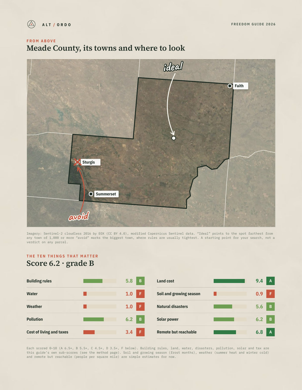 Meade County, South Dakota Off-Grid Guide 2026 from above