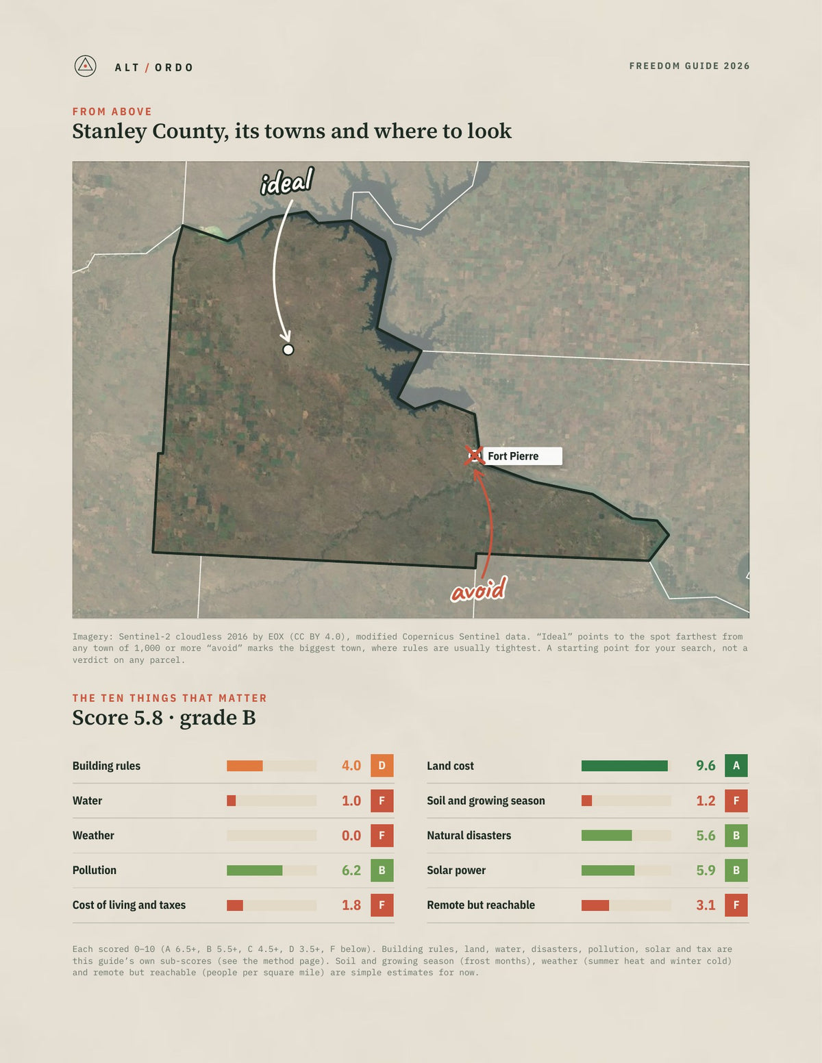 Stanley County, South Dakota Off-Grid Guide 2026 from above