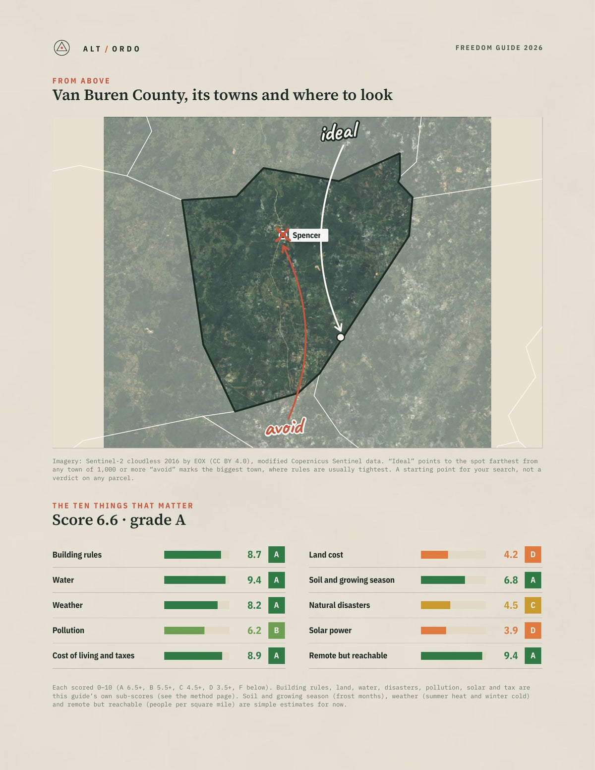 Van Buren County, Tennessee Off-Grid Guide 2026 from above