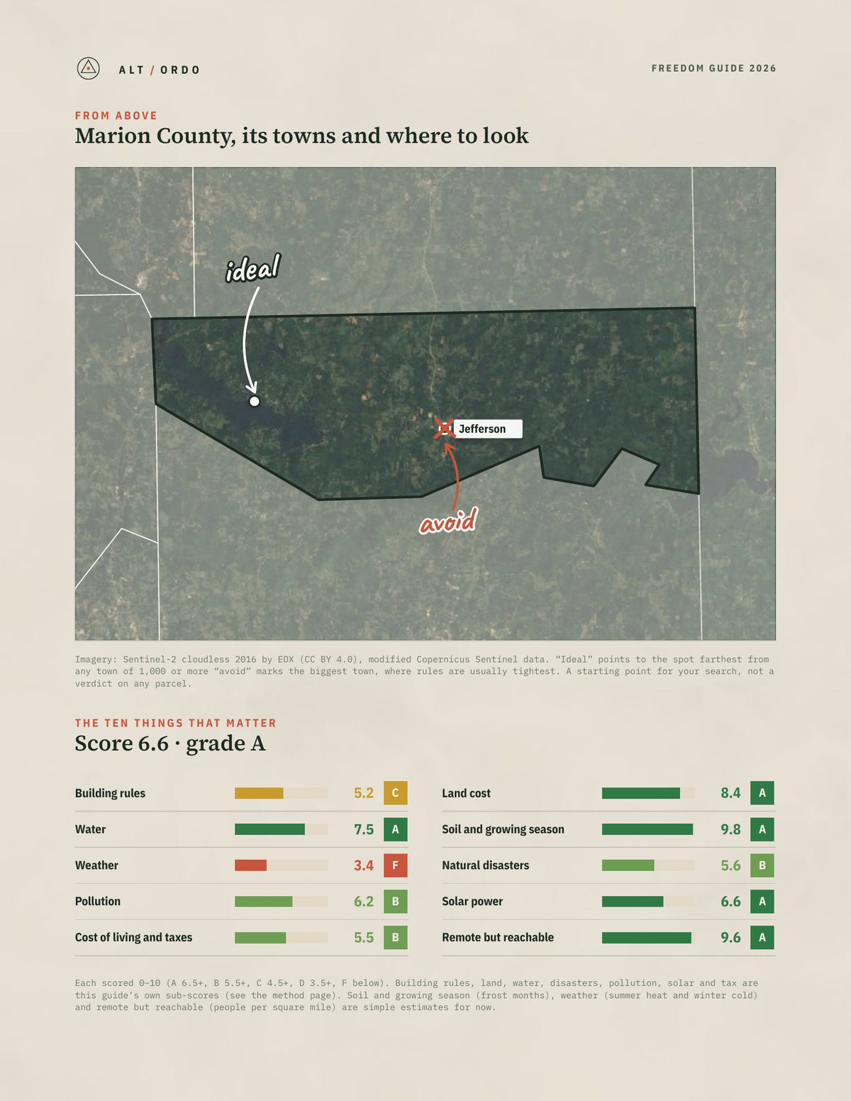Marion County, Texas Off-Grid Guide 2026 from above