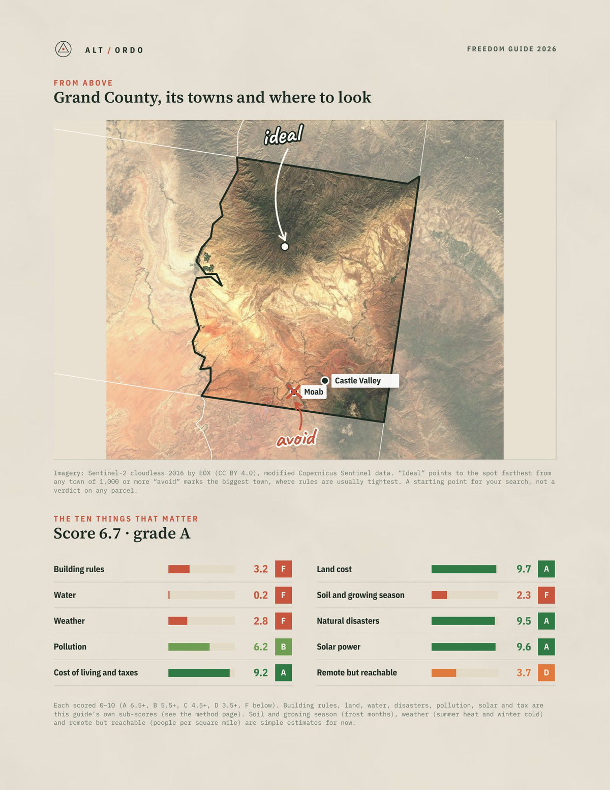 Grand County, Utah Off-Grid Guide 2026 from above