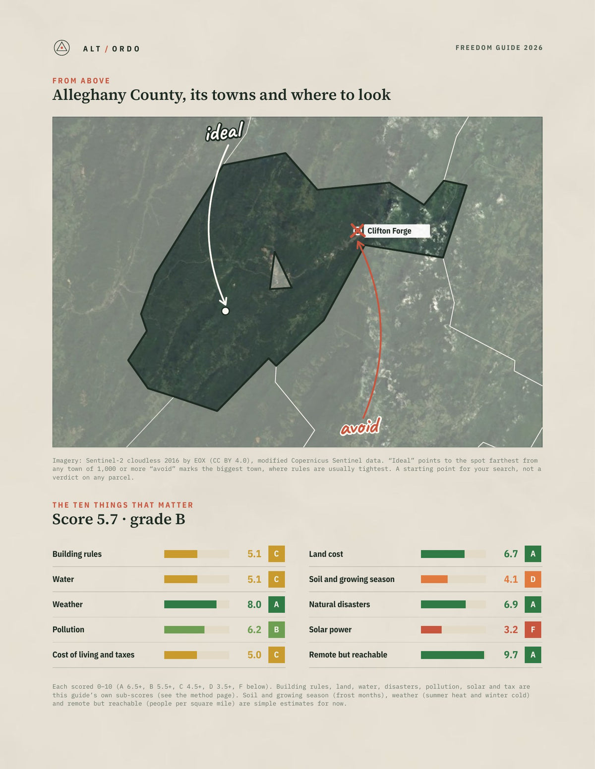 Alleghany County, Virginia Off-Grid Guide 2026 from above