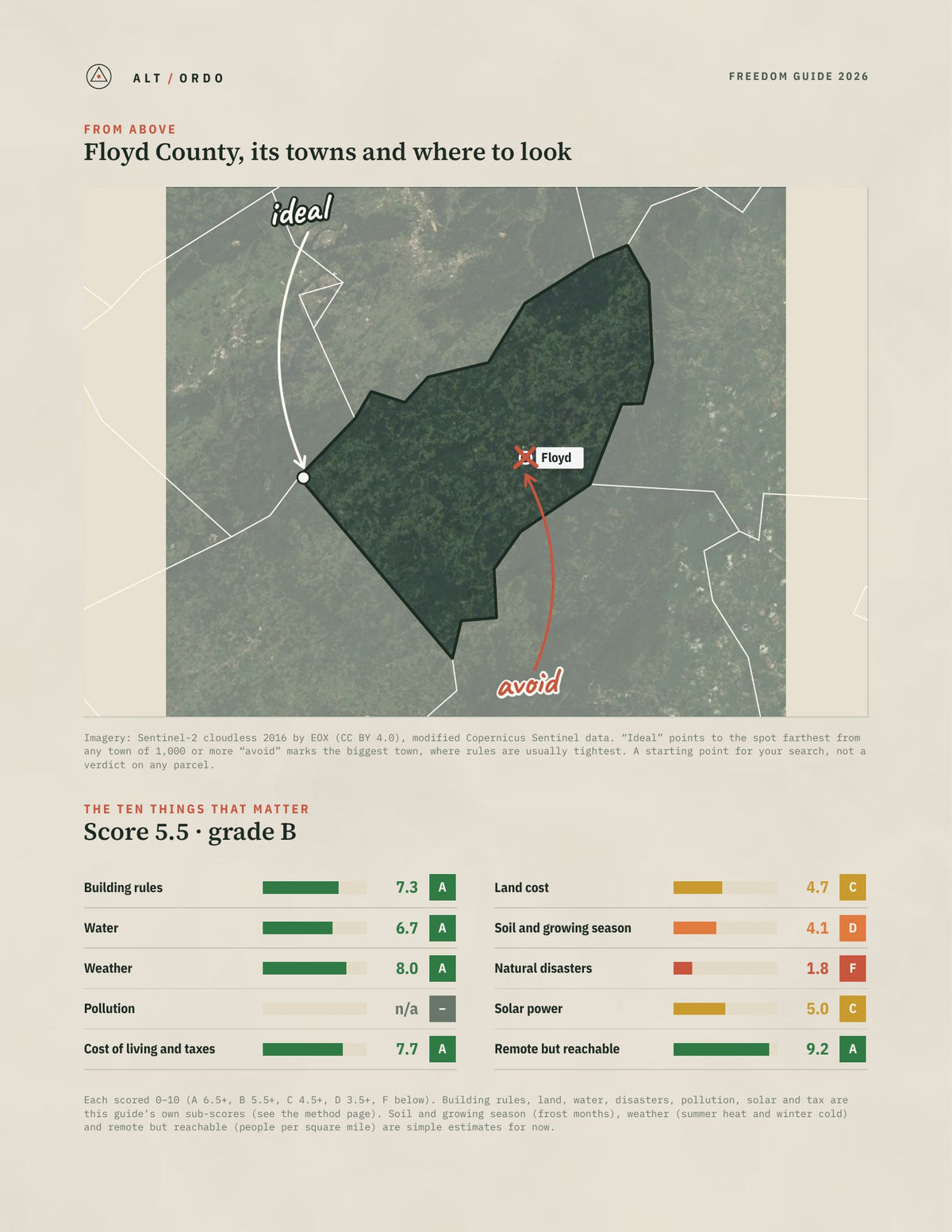 Floyd County, Virginia Off-Grid Guide 2026 from above