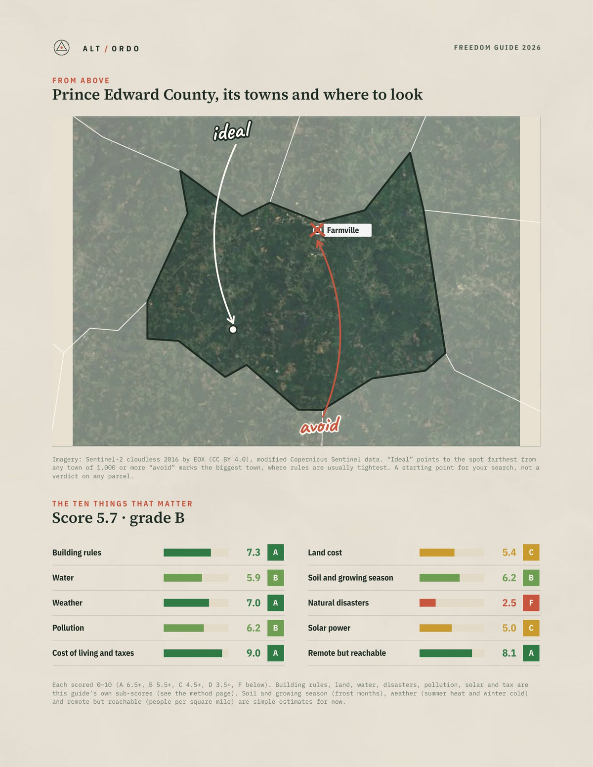 Prince Edward County, Virginia Off-Grid Guide 2026 from above