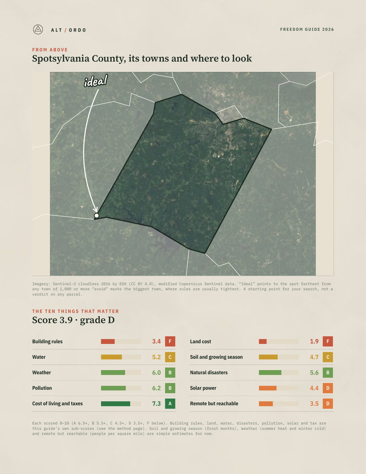 Spotsylvania County, Virginia Off-Grid Guide 2026 from above