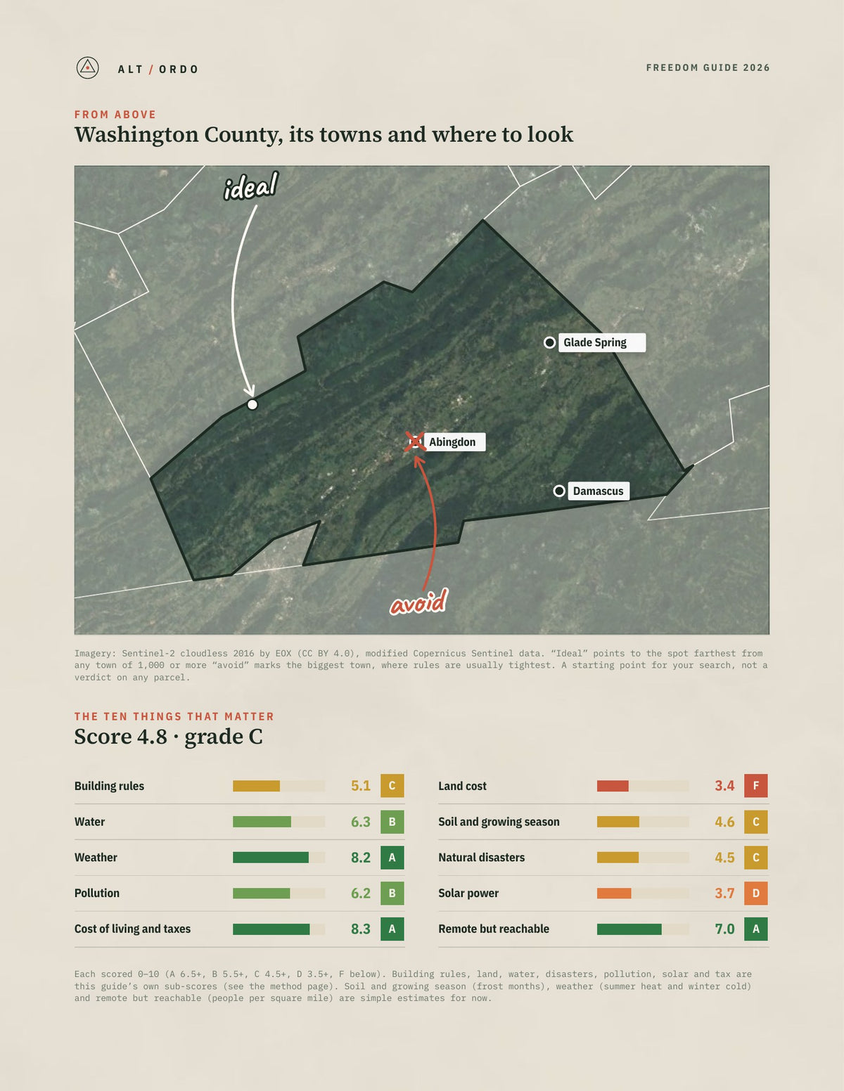 Washington County, Virginia Off-Grid Guide 2026 from above