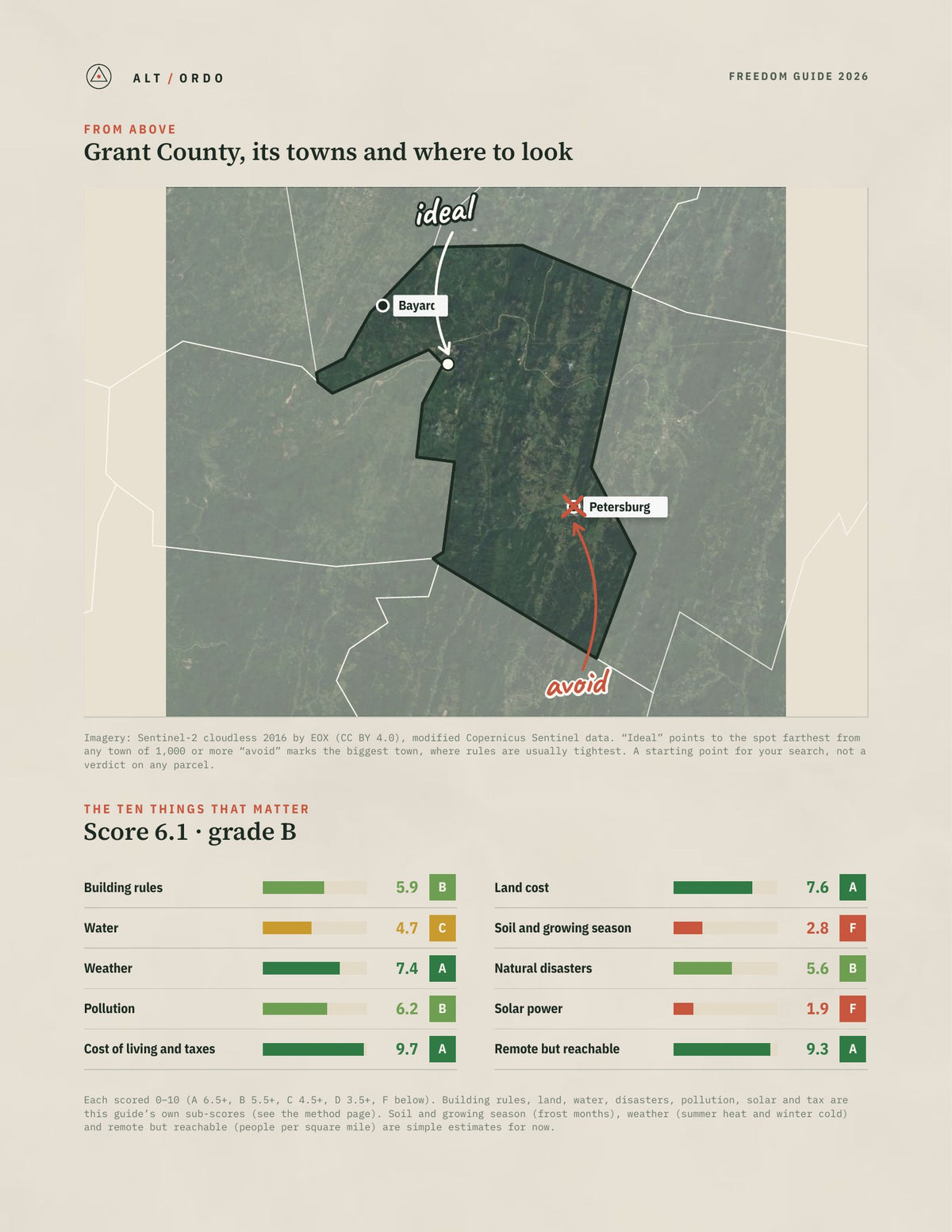Grant County, West Virginia Off-Grid Guide 2026 from above